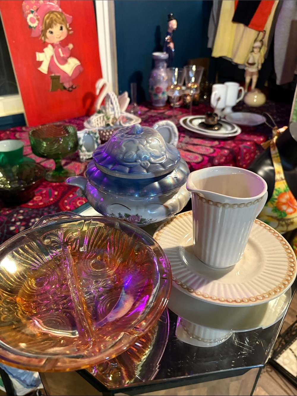 Grandma’s Carnival Glass Bundle Deal Lot of 4 Pieces